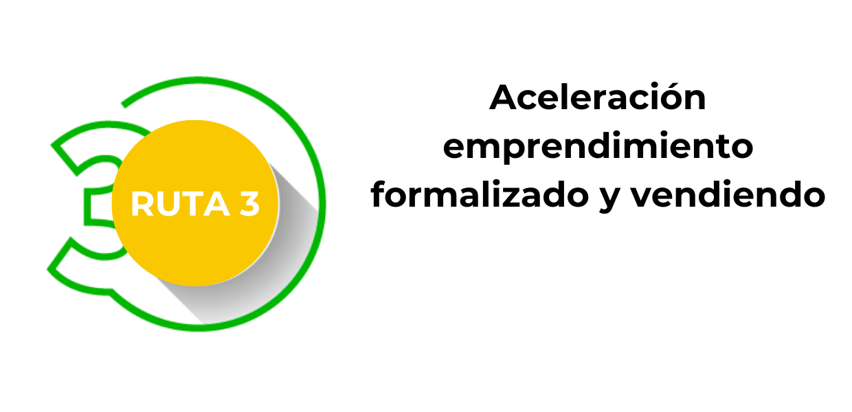 Aceleración empredimiento formalizado y vendiendo