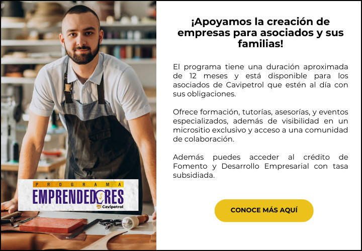 ¡Apoyamos la creación de empresas para asociados y sus familias!
