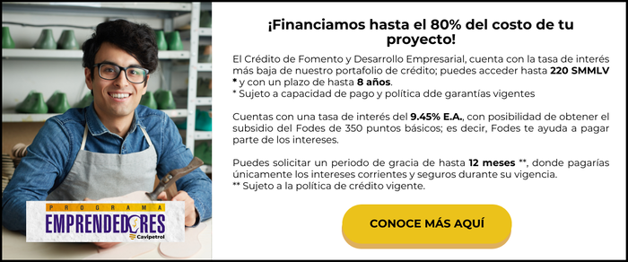 ¡Financiamos hasta el 80% del costo de tu proyecto!