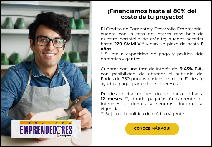 ¡Financiamos hasta el 80% del costo de tu proyecto!