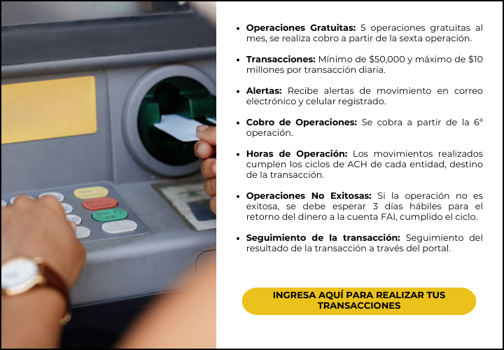5 Operaciones gratuitas al mes